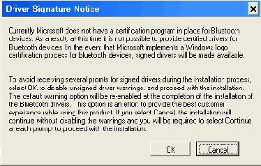   Driver Signature Notice